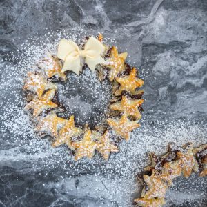 Bladerdeeg kerst kransjes