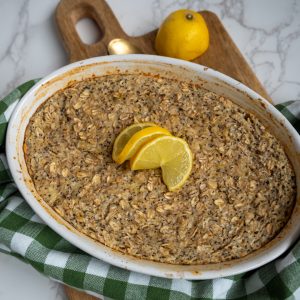 Citroen kokos maanzaad baked oats