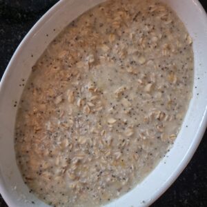 Citroen kokos maanzaad baked oats