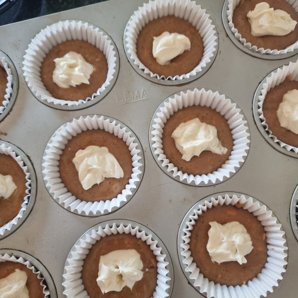 wortel cheesecake kruimel muffins Baksels by Mandy