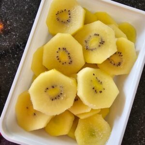Sungold Kiwi sorbet ijs Baksels by Mandy
