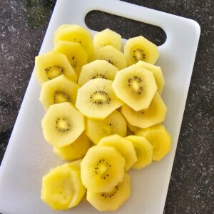 Sungold Kiwi sorbet ijs Baksels by Mandy