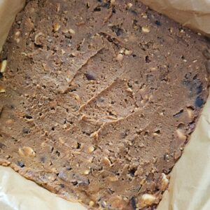 Leftover chocolade koek squares Baksels by Mandy