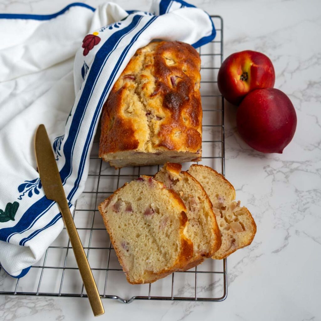 Nectarine kwark cake Baksels by Mandy