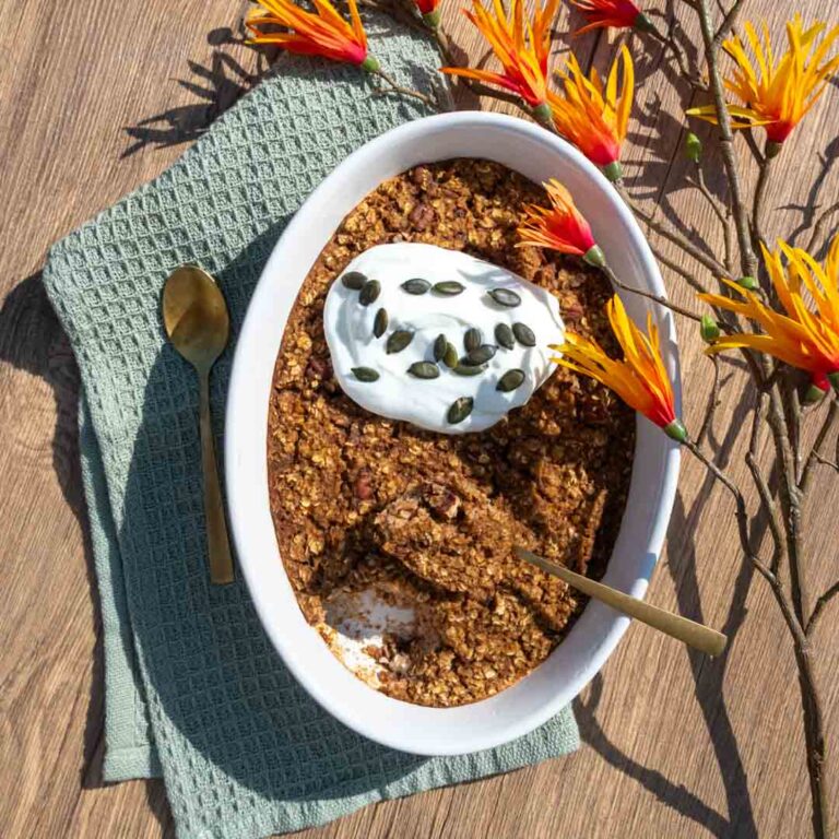 Pompoen baked oats Baksels by Mandy