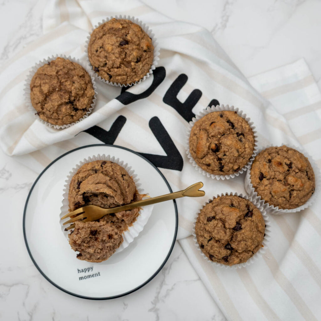 Havermeel chocolate chip muffins Baksels By Mandy