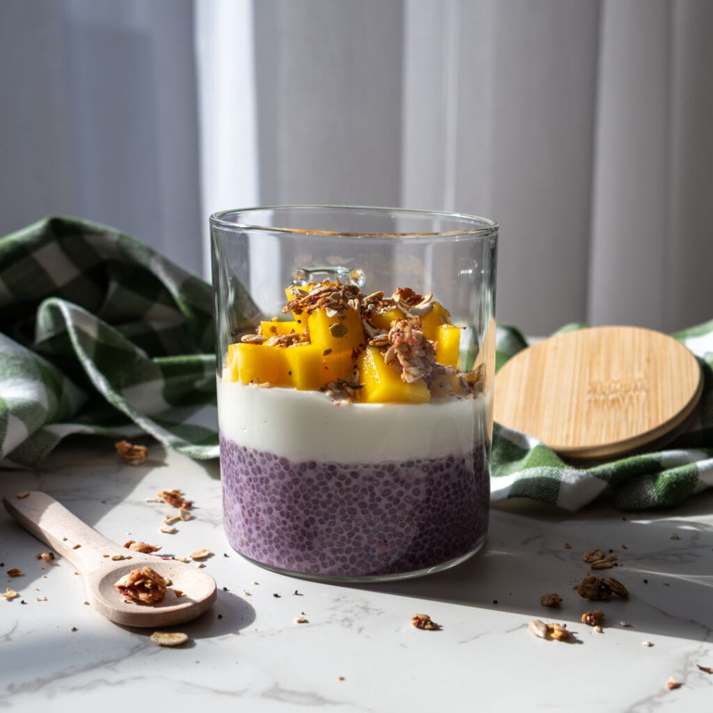 Lila matcha Ube Chia pudding Baksels by Mandy